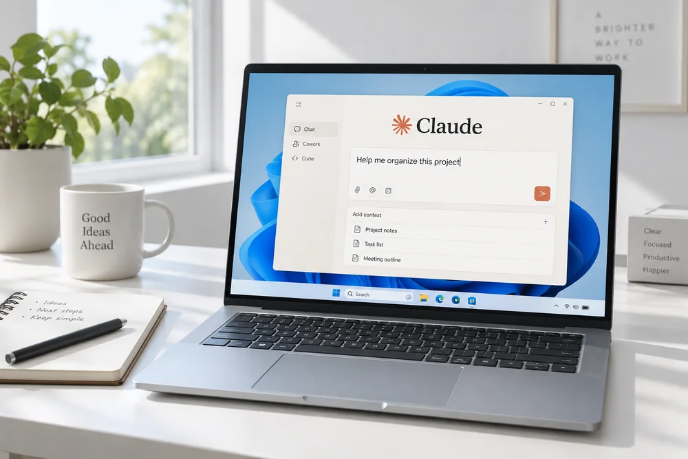 Claude 桌面端整理项目文档的使用界面示意